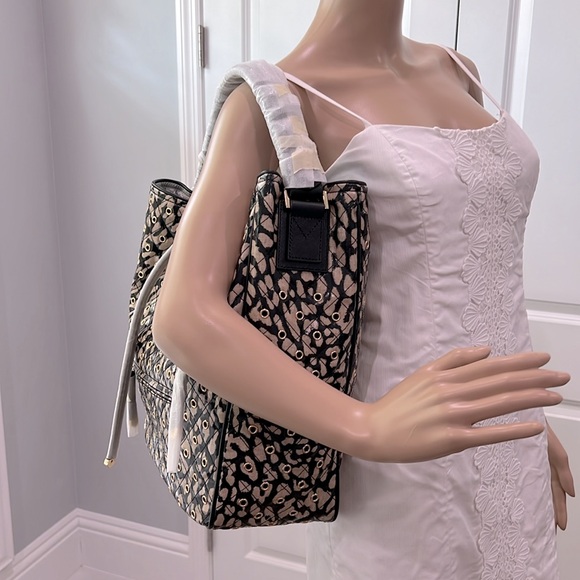 Vera Bradley Fenwick Hobo Glossy Leopard with Genuine Leather Trim - Picture 15 of 15